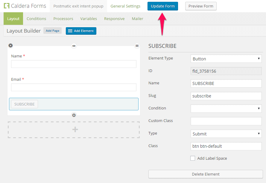 Screenshot of Caldera Forms