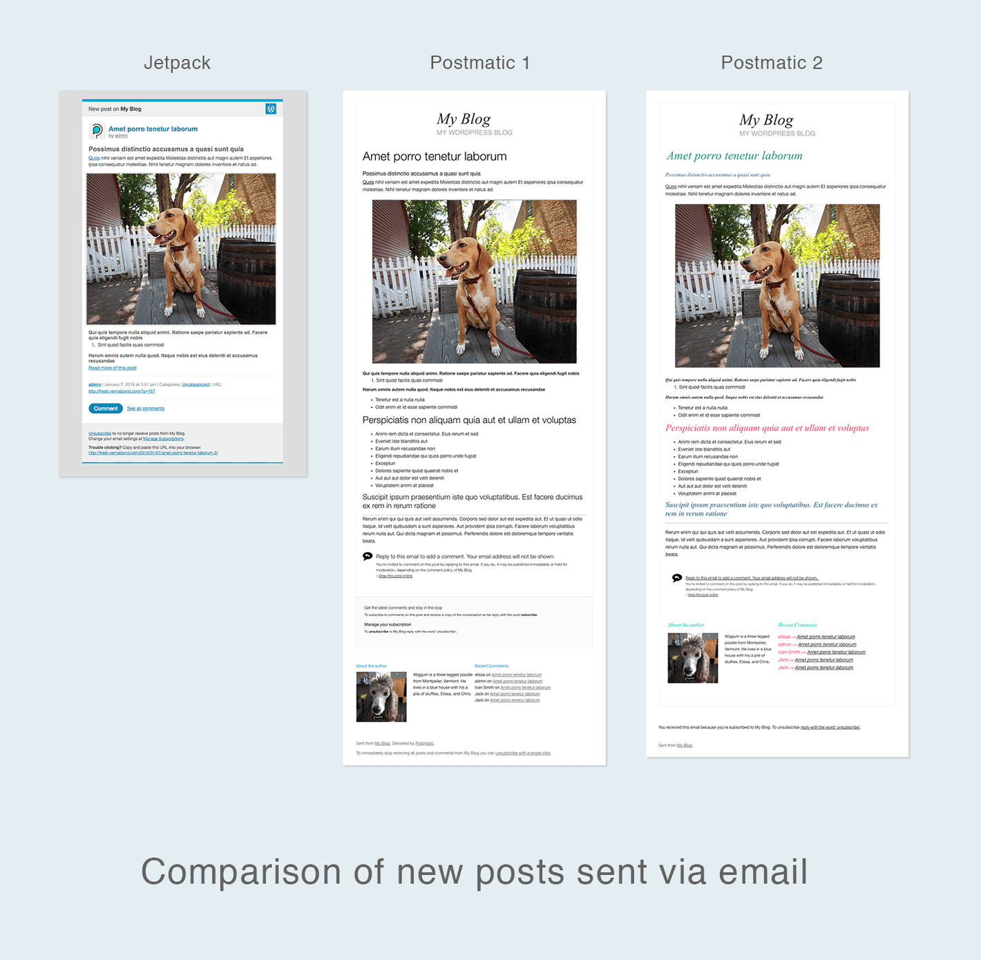 Visual comparison of Livefyre, Disqus, and Epoch commenting plugins