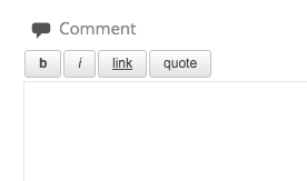 Screenshot of Basic Comment Quicktags